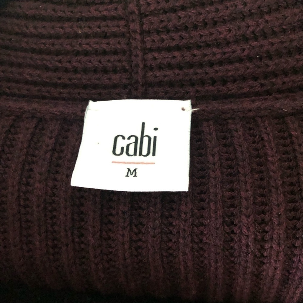 Cabi Regal Cardigan Mulberry Wine Ribbed #3350 - Picture 7 of 8